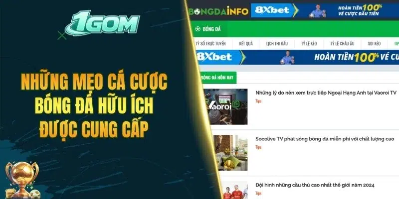 Những mẹo cá cược bóng đá hữu ích được cung cấp