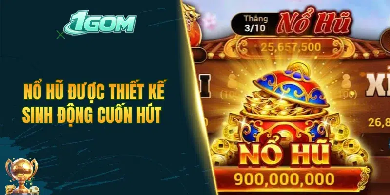 Nổ hũ được thiết kế sinh động cuốn hút