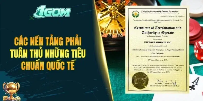 Các nền tảng phải tuân thủ những tiêu chuẩn quốc tế