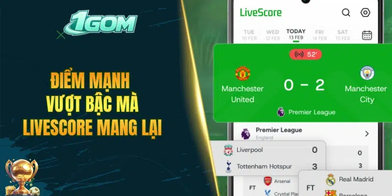 Điểm mạnh vượt bậc mà livescore mang lại